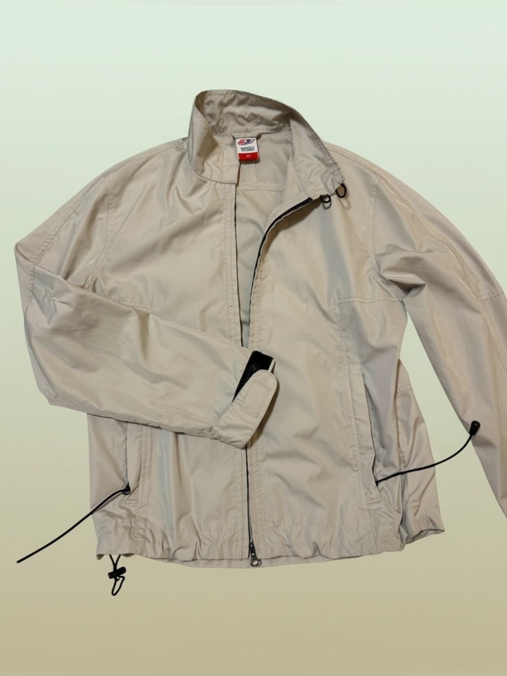 Men's Cream Windbreaker Jacket with Adjustable Hem - Diesel DSL55